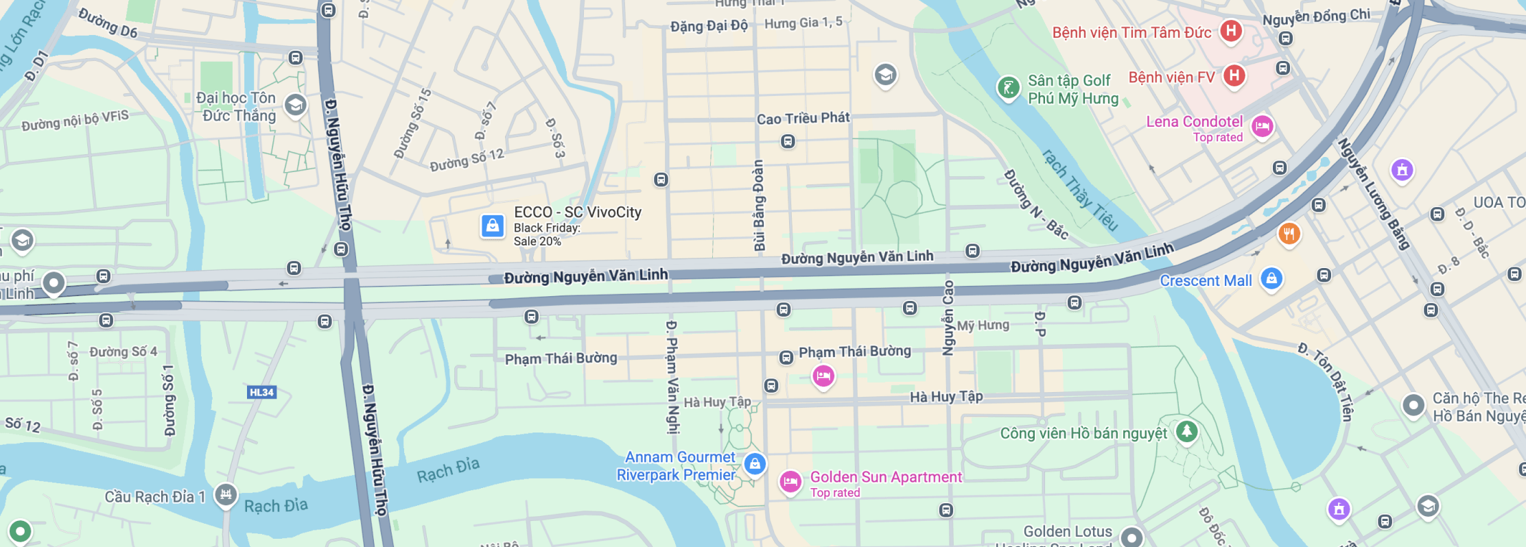 Bản đồ vị trí PetCare Pro - 123 Đường Nguyễn Văn Linh, Q.7, TP. HCM